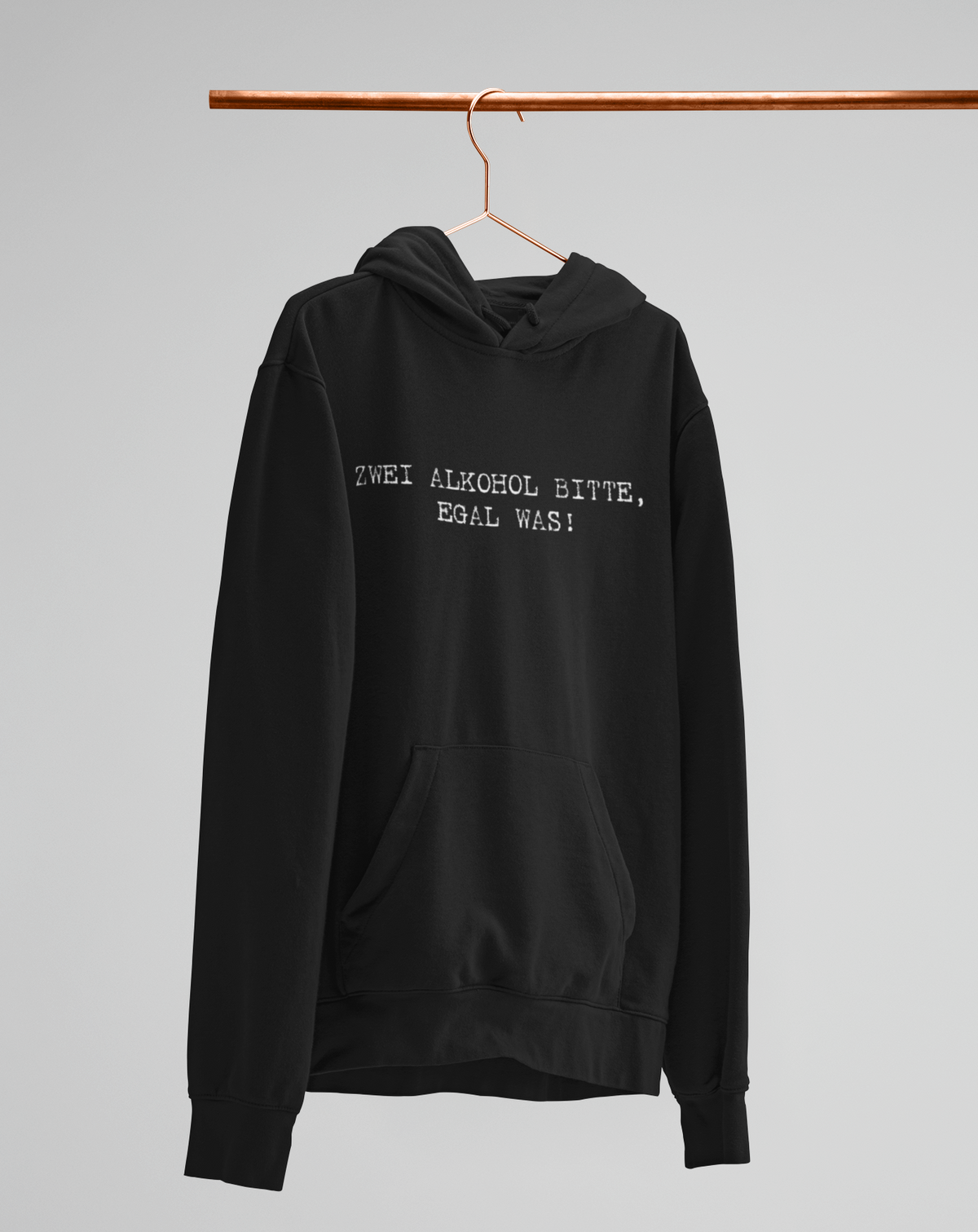 Zwei Alkohol bitte, egal was!  - Unisex Kapuzenpullover Hoodie