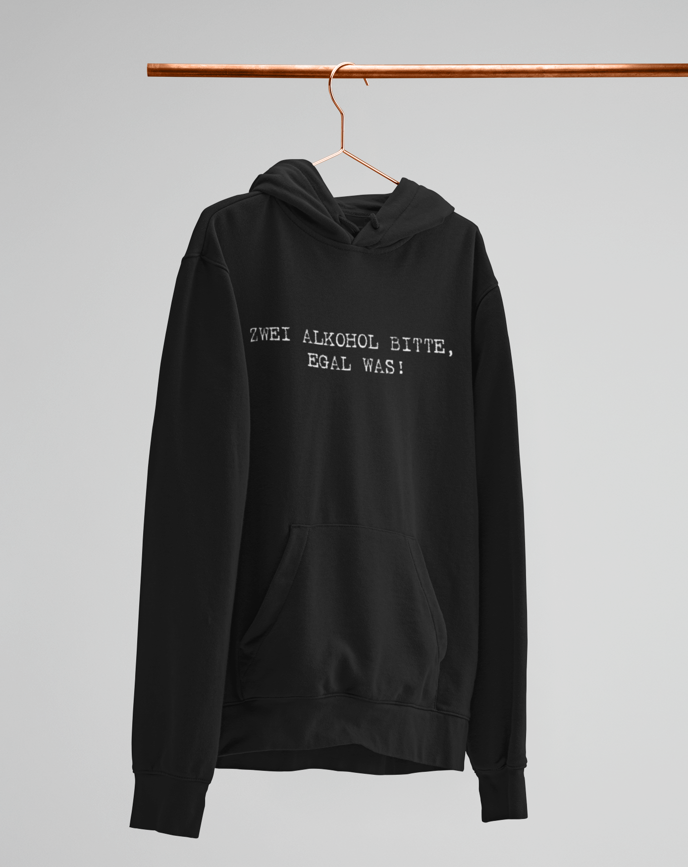 Zwei Alkohol bitte, egal was!  - Unisex Kapuzenpullover Hoodie